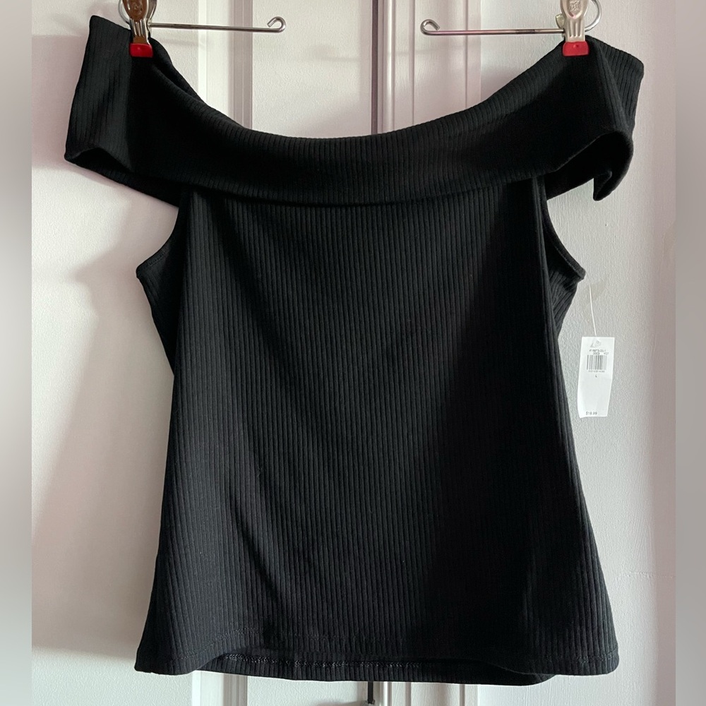 Staple Black Over the Shoulder Fitted Shirt